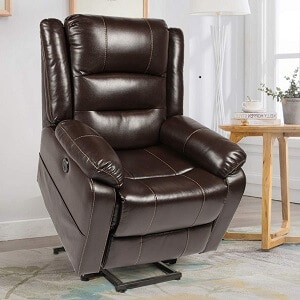 8.Esright Power Lift Chair Faux Leather Electric Recliner