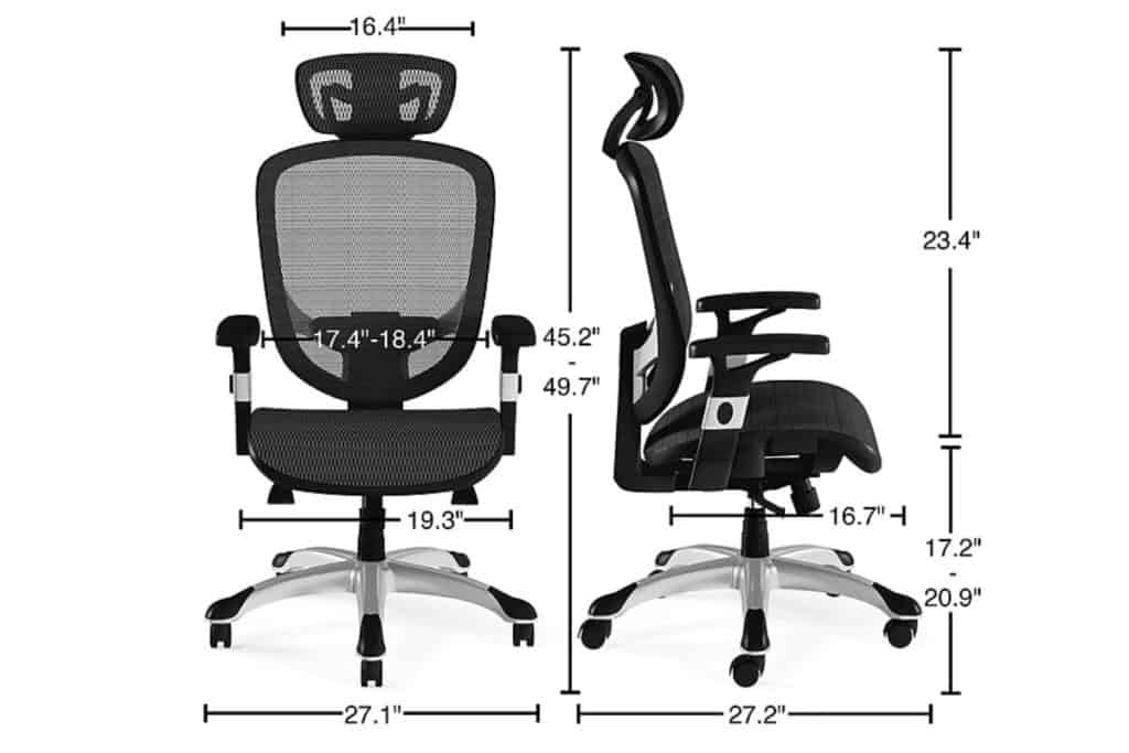 Staples Hyken Chair Dimensions